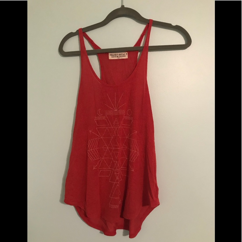 Project Social T Knit Tank with Geometric Print